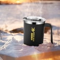 thumbnail image 4 of Tasse à Double Couche en Acier Inoxydable / Gobelet d'Eau Isolé sous Vide 304 avec Poignée / Gobelet Réutilisable Étanche avec Couvercle et Ouverture pour Paille / 16oz (480ml) / pour Café Thé Boissons / Usage Maison Bureau, 4 of 6
