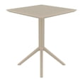 thumbnail image 4 of Compamia Sky Collection 24 inch Polypropylene Resin Outdoor Dining Table with Folding Top, Taupe (1 Count), 4 of 8
