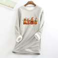 thumbnail image 1 of Chemises pour Femmes, Col Rond, Poche, Épaissies, en Peluche, Chaudes, Manches Longues, en Liquidation, 1 of 5