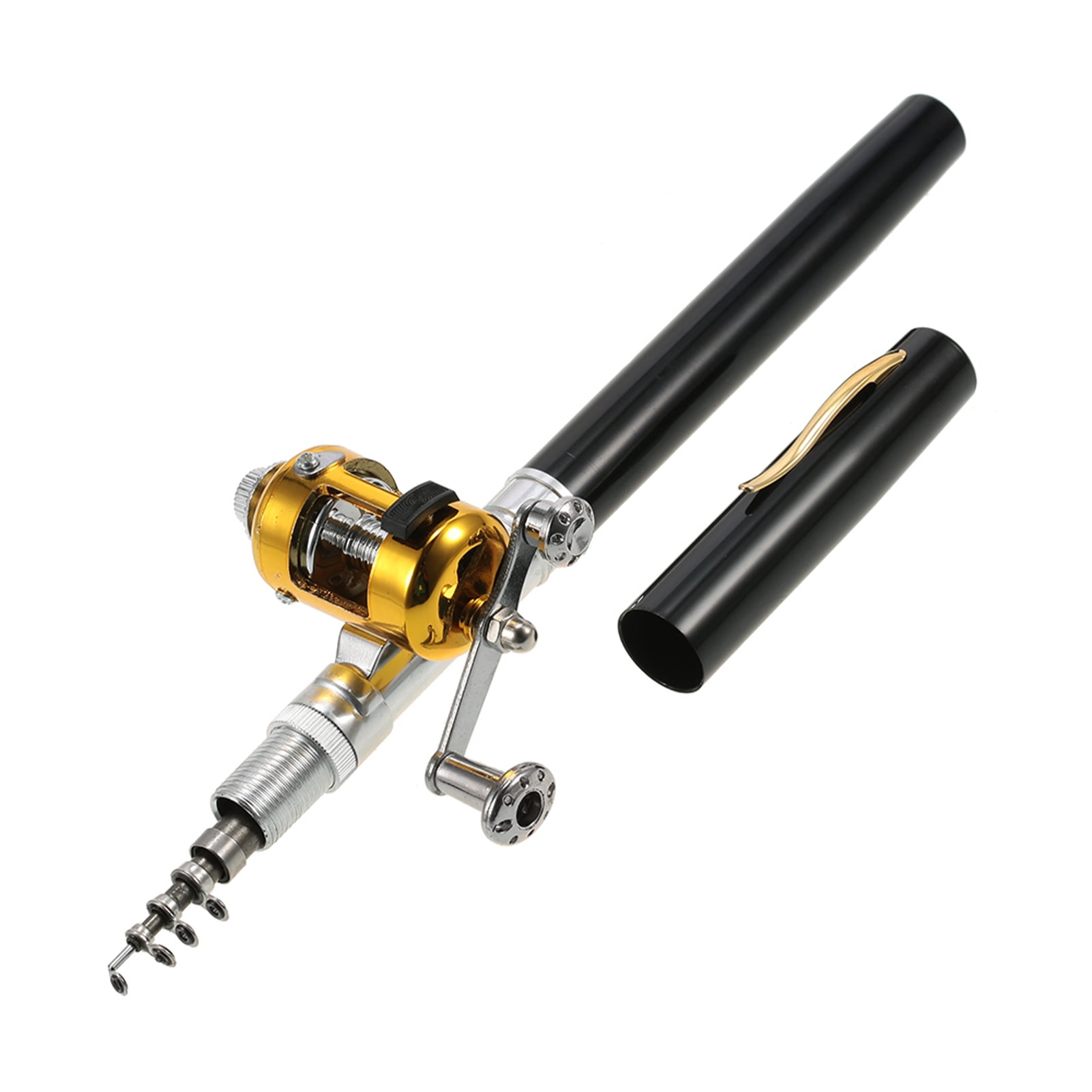 Fishing Rod and Reel Combo, Mini Portable Pocket Telescopic Pole, Surf Casting Rod, for Fishing Enthusiasts, Suitable for Boat, Dam, Ice Fishing