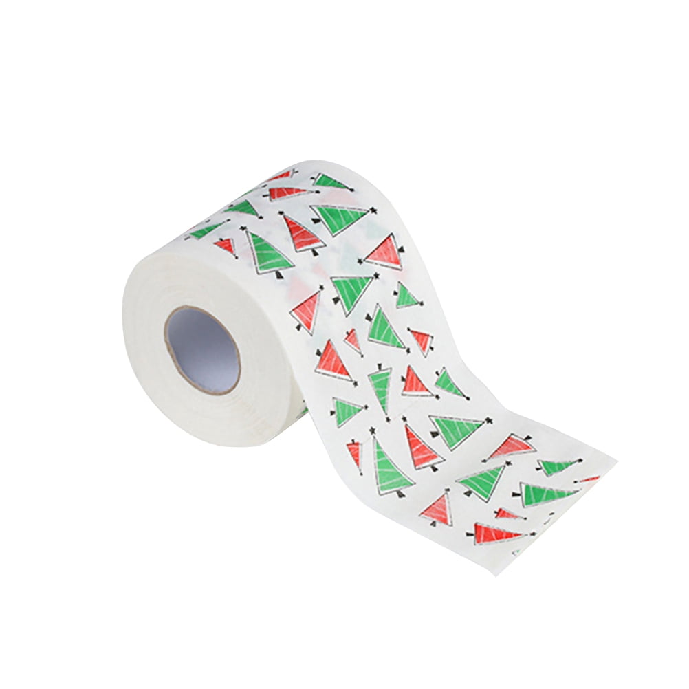 Christmas Themed Tissue Roll Cartoon Printed Toilet Paper Festival Paper Towel for Kitchen Bathroom (Christmas Tree)