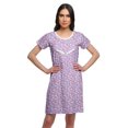 thumbnail image 1 of Moomaya Womens Button Placket Nursing Nightwear Printed Nightdress For Ladies, 1 of 5