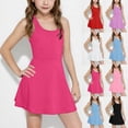 thumbnail image 1 of lcziwo Robes Athlétiques pour Adolescentes Décontractées Amincissantes Sans Manches Sport Tennis Robes Été 2025 Extensible Col Rond Robe d'Été Bleu 6-7 Ans Soldes du Jour, 1 of 9