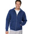 thumbnail image 1 of Hanes ComfortBlend EcoSmart Men`s Full Zip Hoodie, S, Deep Royal, 1 of 4
