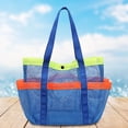 thumbnail image 3 of JWshufel Grand Sac de Natation Portable à Grande Capacité avec Rangement à Multiples Poches pour Plage, Piscine, Vacances, Voyage, Conception Durable en Maille de Polyester, Facile à Plier et à Transporter, 3 of 5