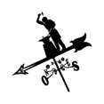 thumbnail image 2 of kurtrusly Practical Weather Vane Farm Garden Stake Yard Direction Indicator Stainless Decor 55cm Tall Ornament Angler, 2 of 9