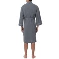 thumbnail image 3 of Fruit of the Loom Beyondsoft Waffle Robe - Grey, 3 of 8