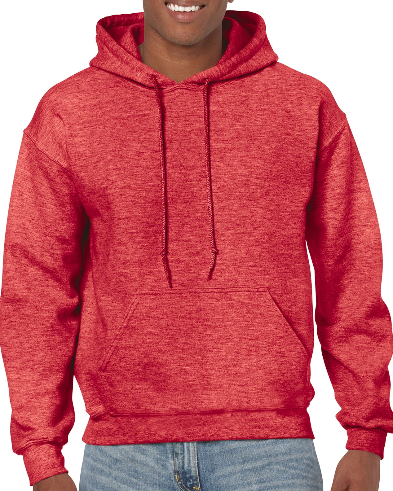 Gildan Mens Heavy Blend Hooded Sweatshirt, 3XL, Heather Sport Scarlet Red