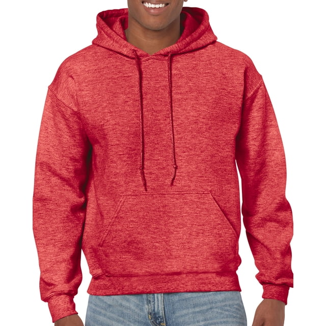 Gildan Chandail à Capuchon pour Hommes en Molleton Épais, 2TG, Rouge Écarlate Sport Chiné