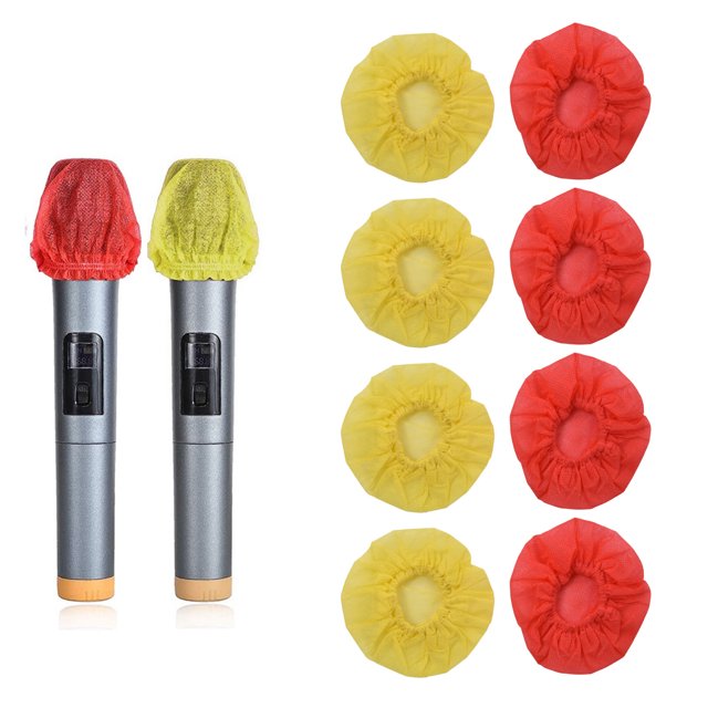 Couvercle de Microphone Non Tissé, Couvercle de Protection de Microphone Sanitaire Pratique 100 Pièces pour les Universités pour les Terrains de Camping