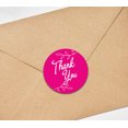 thumbnail image 4 of Darling Souvenir Round 45 Pcs Leaf Vines Thank You Stickers Fuchsia Pink Wedding Envelope Seal-1.6 Inches, 4 of 4