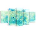 thumbnail image 2 of Light Blue Mountain Plain Flowers - Floral Canvas Art Print, 2 of 3