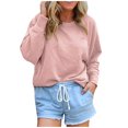thumbnail image 1 of Birdeem Mode Femmes Décontracté Uni Manches Longues Chandail Chandail en Molleton Blouse Tops, 1 of 5