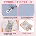 thumbnail image 3 of Uxcell 100 Envelope Challenge Binder, PU Leather Envelope Savings Challenge Book with Password Lock Money Saving Binder with Horizontal Insert for Budgeting Saving Expense, Purple, 3 of 7
