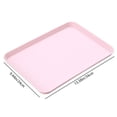 thumbnail image 3 of Fast Food Cafeteria Tray, Durable Polypropylene Serving Trays, Non-Slip Surface, Stackable & Reusable, Suitable for Cafes, Cafeterias and Restaurants, BPA Free, 1Pack, Multicolor(Pink1,13.4x9.4"), 3 of 9