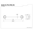 thumbnail image 2 of Kingston Brass Laurel 18" Towel Bar, 2 of 2