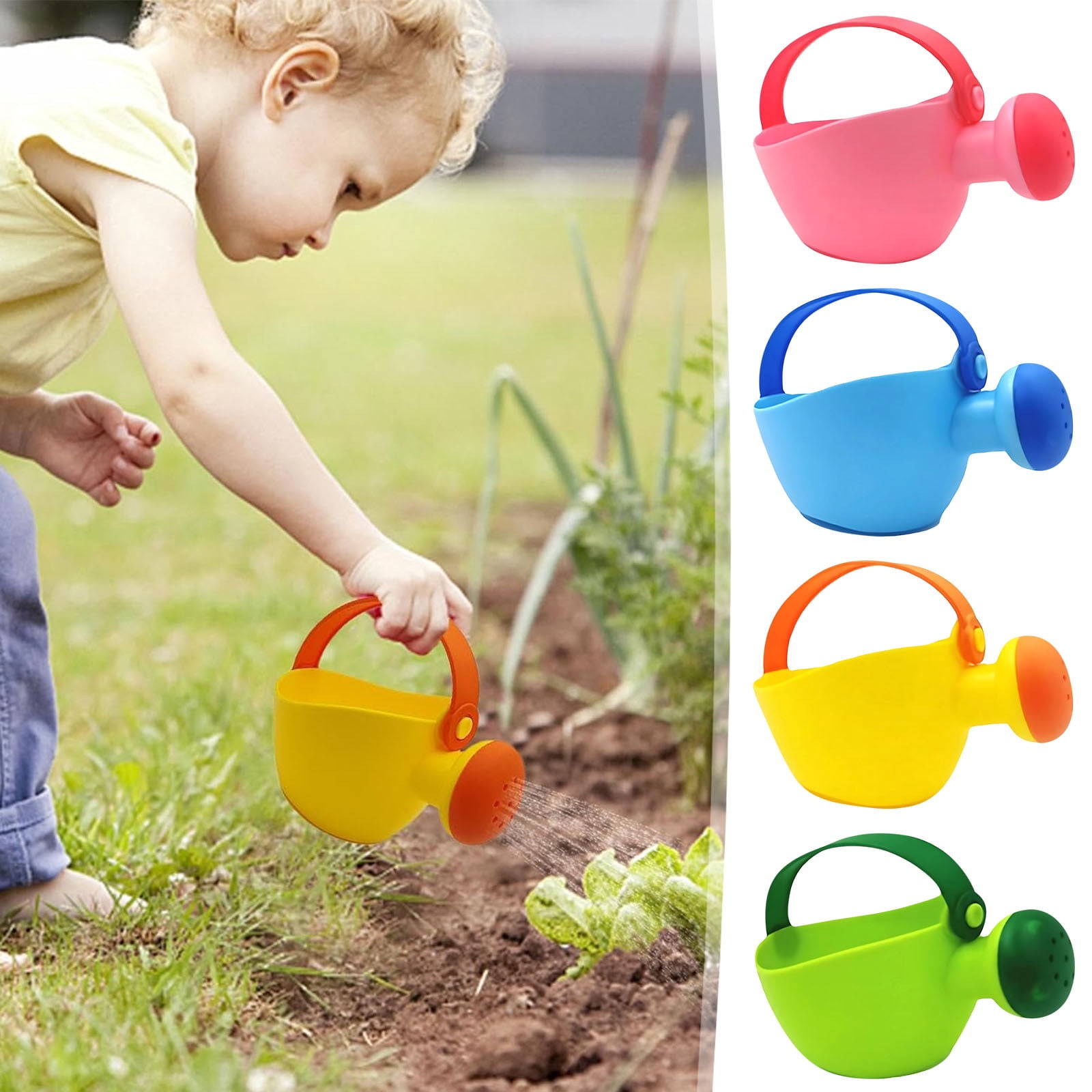 Wuztai KidsWatering Can, Educational Garden Watering Can Toy, Durable ABS Beach Watering Can for Outdoor Play Bath Toy Indoor Outdoor Use