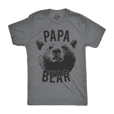 T-shirt pour Hommes Papa Bear Drôle Idée Fête des Pères pour Papa Papa Mari Hilarant (Gris Chiné Foncé) - TTG