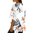 thumbnail image 4 of RXMEKW Chemise de Plage Décontractée à Manches 3/4 pour Femmes en Polyester, Cardigan de Plage pour le Printemps, Haut à Col Rond, 4 of 7