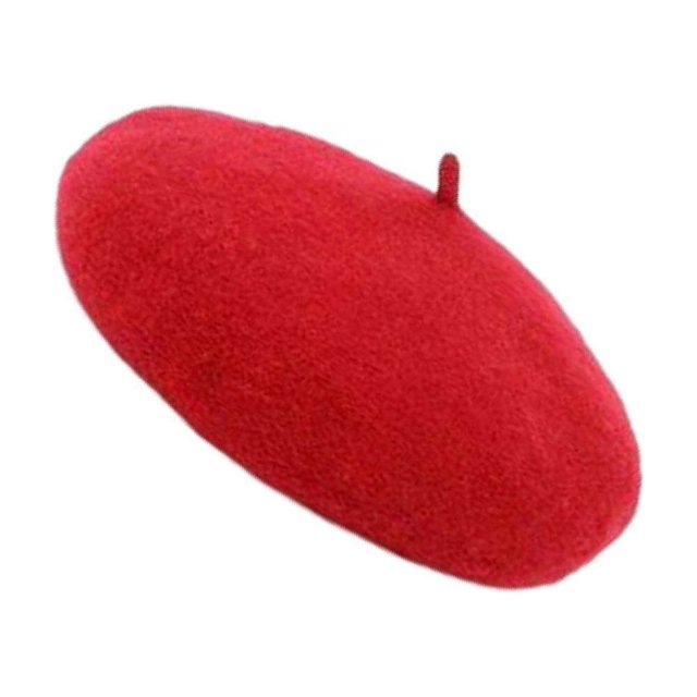 Dog Cat Beret Wool Yard Hat Durable Vacation Birthday Dog Cat Adjustable Elastic Rope Costume Warm Red
