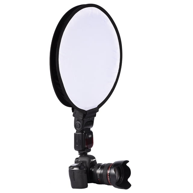 Herwey Mini Portable Round Beauty Dish Speedlite Flash Diffuser Softbox for , Flash Diffuser, Beauty Dish