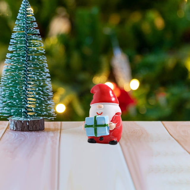 Christmas Miniature Figurines, Mini Resin Santa Decoration For DIY Christmas Decoration