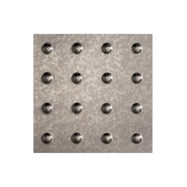 FASÄDE Easy Installation Dome Galvanized Steel Wall Panel Sample (12" X 12" Sample)