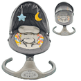 thumbnail image 3 of 5‑Speed Electric Baby Swing with Bluetooth Music, Remote & Timer – Portable Infant Bouncer for Newborns to 12 kg – Memory‑Foam Seat, Silent Motor & 5‑Point Harness (Gray), 3 of 11