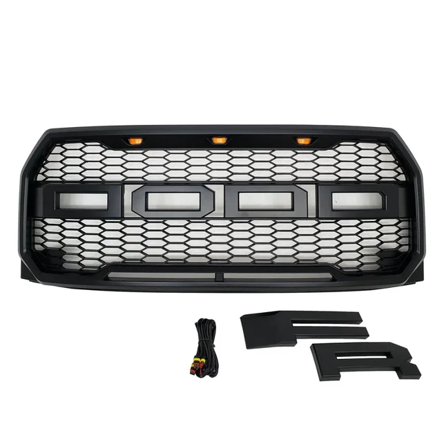 Grille Style Raptor pour Ford F150 2015-17 Noir Mat