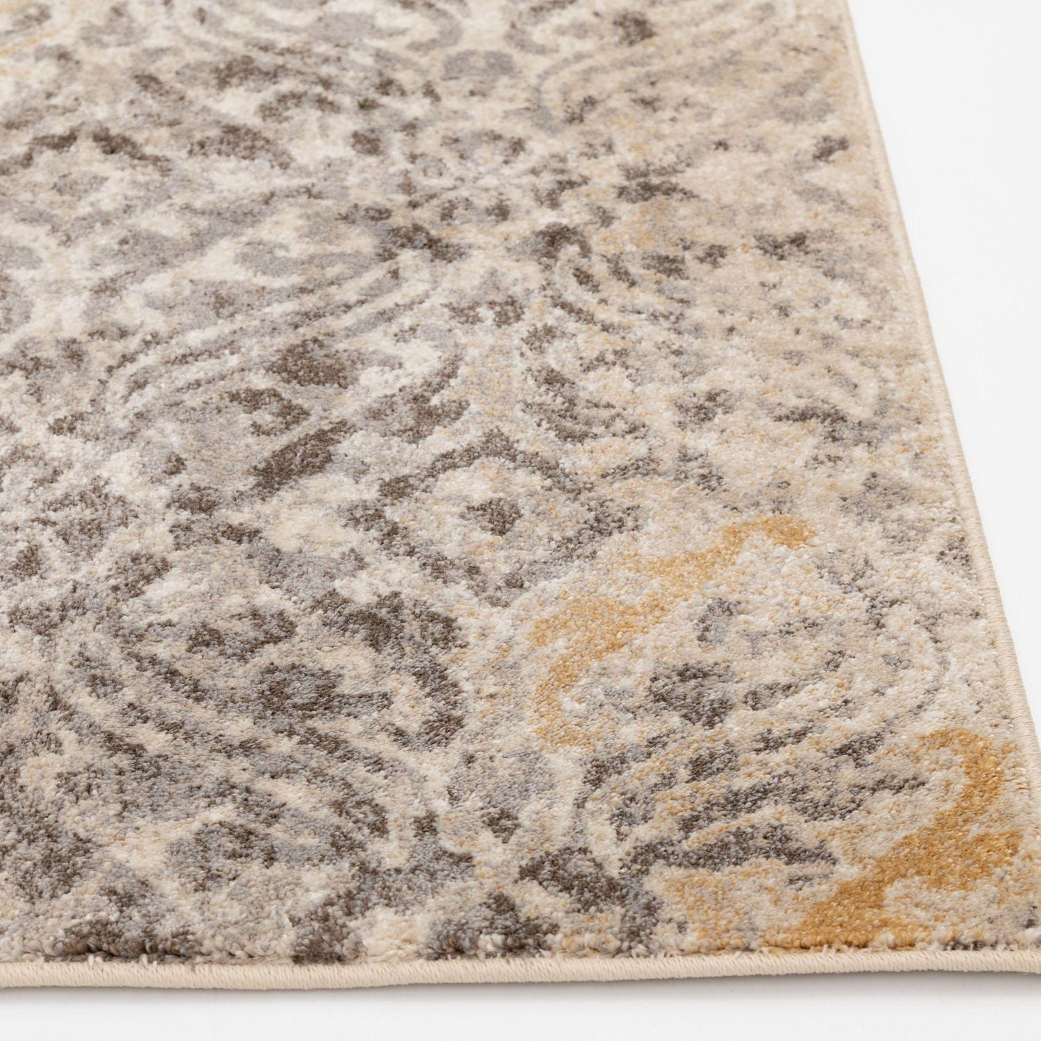 Tapis tissé blanc et gris tempête Pescara Alabaster