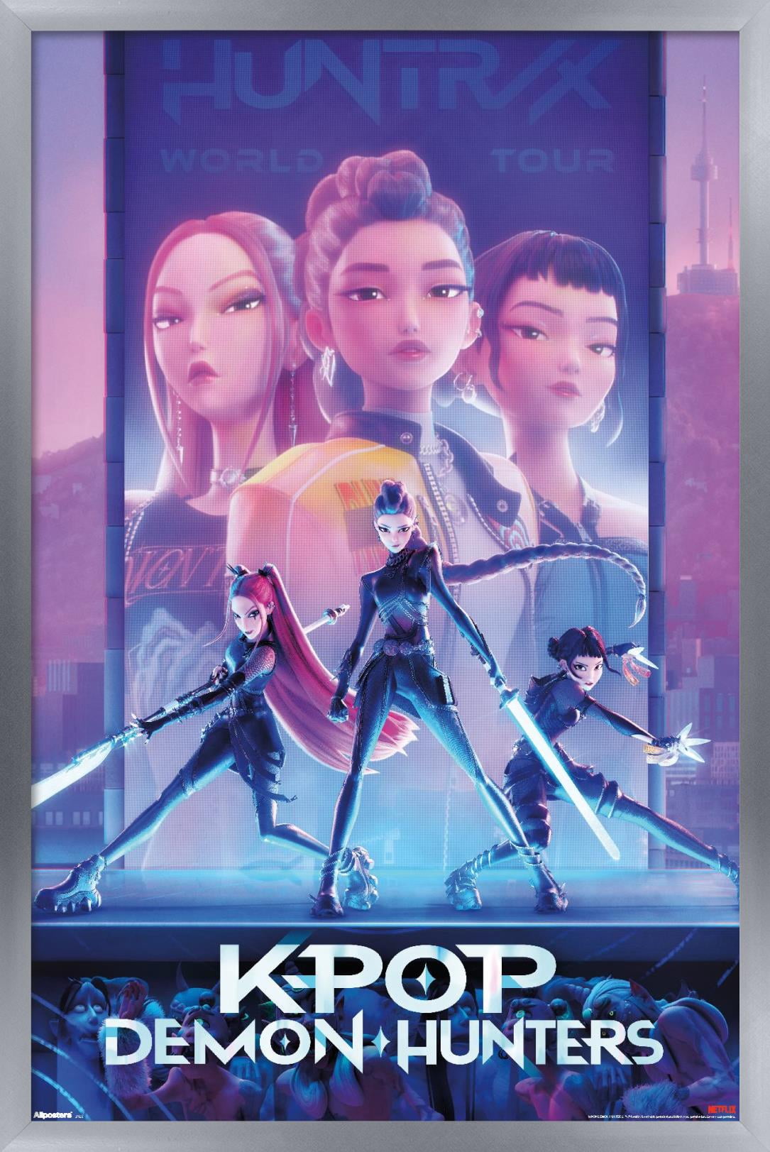 Netflix KPop Demon Hunters (2025) - One Sheet Wall Poster, 22.375" x 34" Framed
