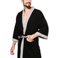 thumbnail image 2 of LSLJS Mens Robe Winter Loose Fallow Couples Bathrobe Long Nightgown Nightgown, Robes Gifts for Men, 2 of 6