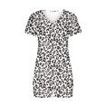 thumbnail image 3 of 2PC Women's V Neck Short Sleeve Two-piece Comfortable Home Pajamas Set Sports Set, 3 of 4