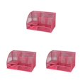 thumbnail image 1 of Transemion Mesh Desk Organizer For Office Accessories - Safe Durable Compact Iron Made Desk Organizer Office Rose Red 3Set, 1 of 6