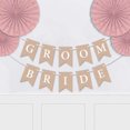 thumbnail image 2 of Inkdotpot Groom & Bride?Kraft Pre Strung Bunting Photo Booth Props Sign Party Decoration DIY Wedding Banner, 2 of 8