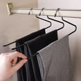 thumbnail image 1 of Z Shaped Pants Hanger Non Slip Heavy Duty Iron Clothes Rack For Closet Space Saving Storage Organizer Singles, 1 of 6