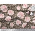 thumbnail image 2 of Soimoi Rayon Fabric Check & Roses Floral Print Fabric by The Yard 56 Inch Wide, 2 of 3