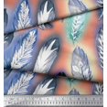 thumbnail image 3 of Soimoi polyester Crepe Fabric Leaves & Feather Print Fabric by Yard 52 Inch Wide, 3 of 3