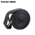 thumbnail image 4 of Unique Bargains 3 Pcs 700x23/25C Black Bike Inner Tube Rubber Long Straight Valve Bicycle MTB Inner Tubes 48mm, 4 of 6