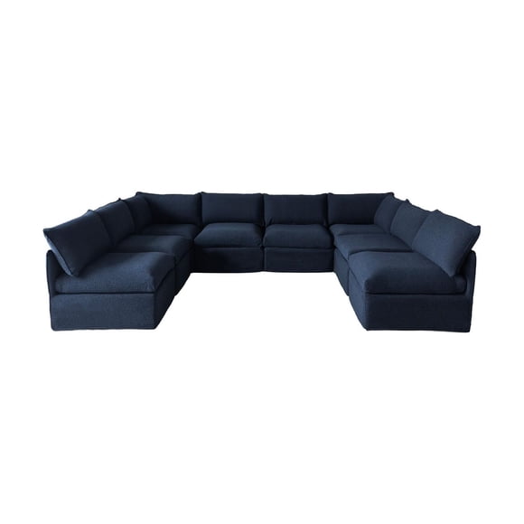 Patioflare Flexiform U-Shape Modular Patio Sofa Set, Blue
