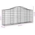 thumbnail image 1 of vidaXL Arched Gabion Baskets 20 pcs 200x30x80/100 cm Galvanised Iron, 1 of 4