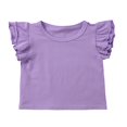 thumbnail image 1 of Infant Toddler Baby Girl Top Basic Plain Ruffle T-Shirt Blouse Casual Clothes, 1 of 4