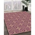 thumbnail image 3 of Ahgly Tapis d'Intérieur Lavable en Machine Carré Transitionnel Rose, 7 Pieds Carré, 3 of 7