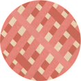 thumbnail image 1 of Ahgly Company Tapis d'Intérieur Rond Lavable en Machine Transitionnel Saumon Rose Clair, 8 Pieds Rond, 1 of 7