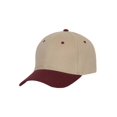 thumbnail image 1 of Two-Tone   Adjustable Baseball Cap, Khaki Burgundy, 1 of 2