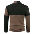 thumbnail image 5 of Lovzfmll Men's Color Block Knit Cardigan Notched Lapel Button Front Stretch Black, L, 5 of 5