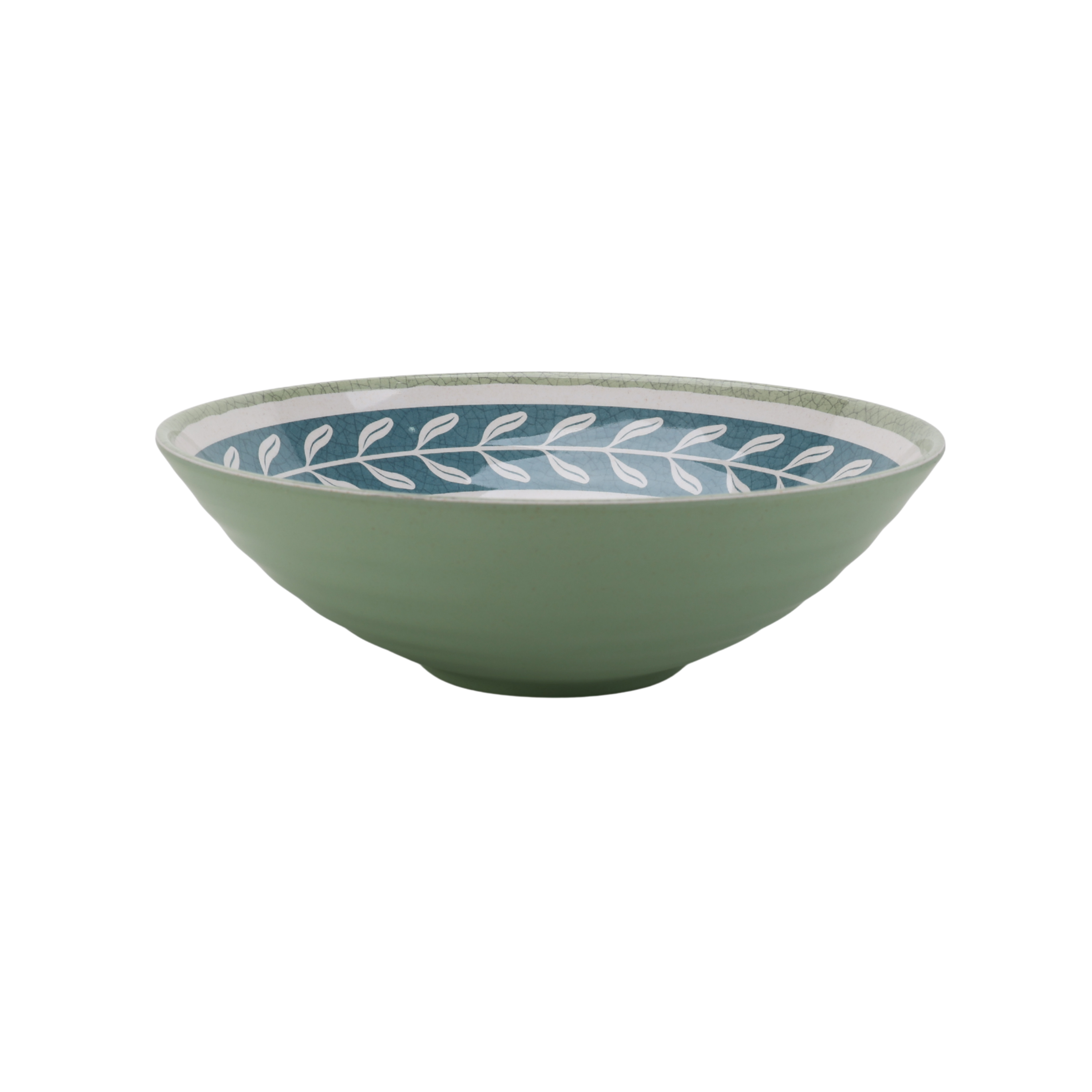 Better Homes & Gardens Bol de Service Fleur en Bambou Mélamine Vert 13 Inch