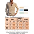 thumbnail image 2 of Innerwin Shirts Button Down Mens Tops Holiday Henley Neck Plain Blouse Light Blue S, 2 of 2