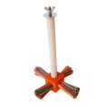 thumbnail image 2 of Wood Parrot Perch Cage Accessories Tabletop Bird Perch Bird Training Perch Stand Colorful, 2 of 9