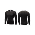 thumbnail image 2 of Innerwin Hauts de Musculation à Manches Longues T-Shirt de Sport pour Hommes Couche de Base de Gym Chandails de Compression Décontractés Noir 2TG, 2 of 9